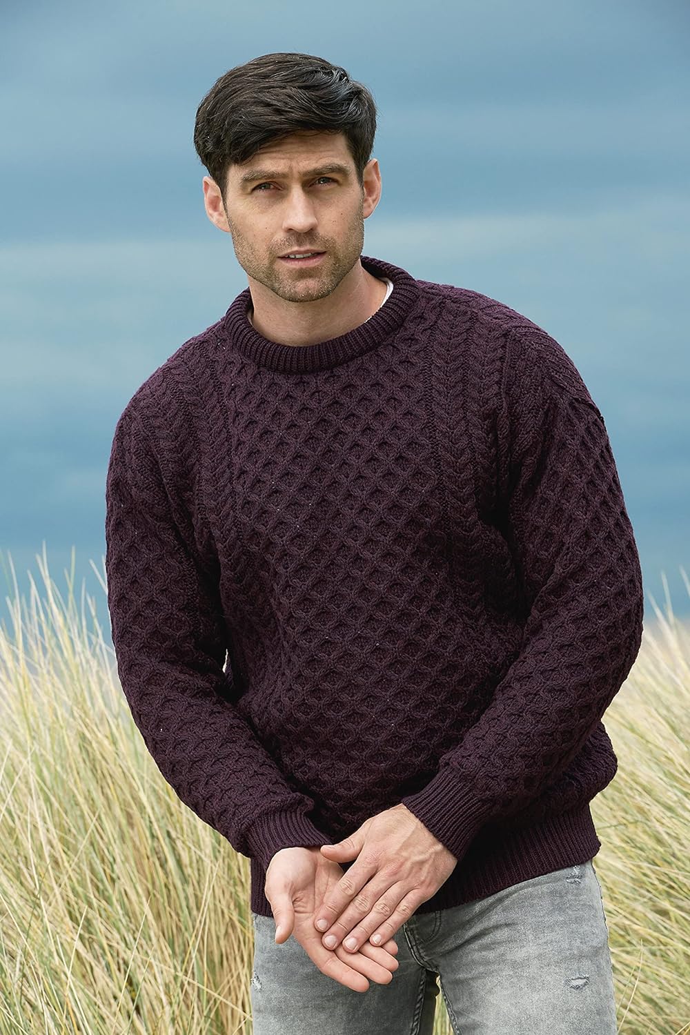 Irish Cable Knitted Crew Neck Sweater Review - Alpaca Sweaters